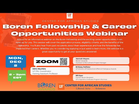Boren Fellowship & Career Opportunities Webinar