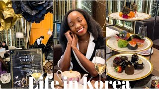 day in my life in Korea | afternoon tea, night in Gangnam, & New Years talk | BLACK IN KOREA