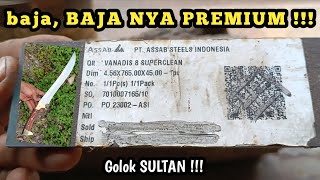 Download lagu Membuat Golok Sembelih Dari Baja SULTAN PREMIUM CLAS TINGGI !!! Vanadis 8 mp3