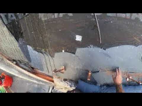 Fuß ansetzen und Schieferkehle ansetzen - Live vom Schieferdach in Berlin