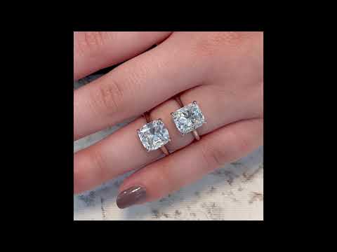 Natural vs Lab Grown Cushion Cut Diamond Engagement Ring Solitaires