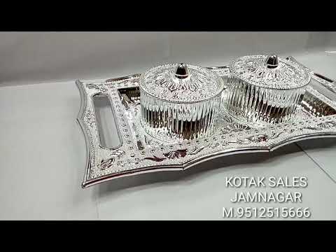 Royal design gift box  silver handicraft dry fruit container