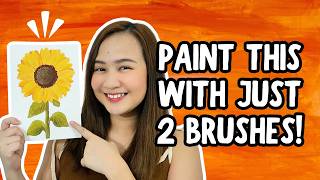 How to Paint a Sunflower with Gouache | Easy Step-by-Step Tutorial for Beginners!