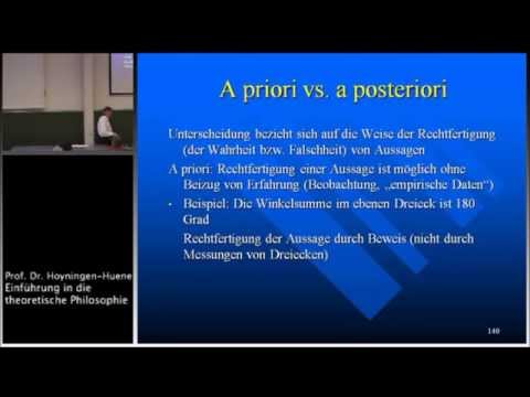 Grundbegriffe der Erkenntnistheorie II: Analytisch - synthetisch, a priori - a posteriori