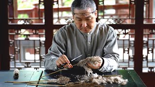 Wang Mansheng Makes His Own Paint Brushes
