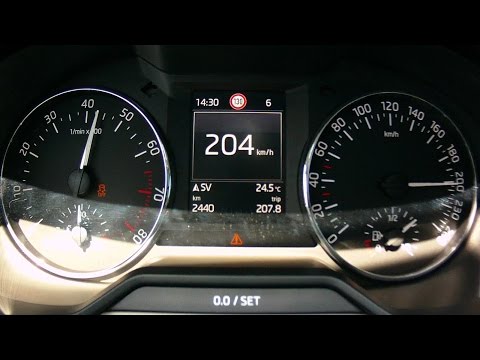 Skoda Octavia 1,0 TSI - acceleration 0-200 km/h, engine sound