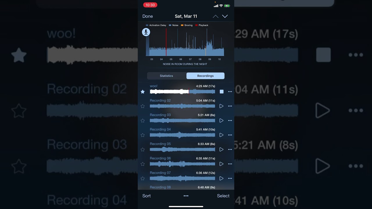 Sleep Recorder App “woo!”