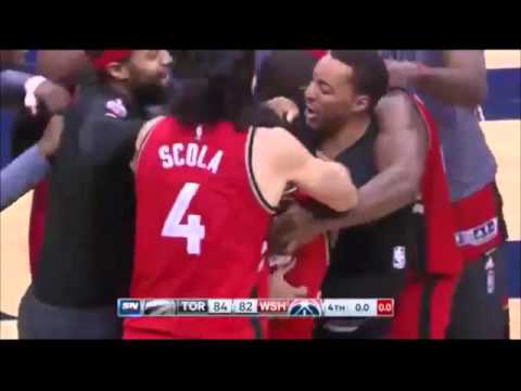 Cory Joseph buzzer beater game winner three pointer  Toronto Raptors at Washington Wizards
