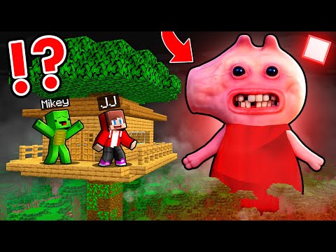 How JJ and Mikey Found The Biggest HORROR PEPPA PIG in Minecraft! - Maizen