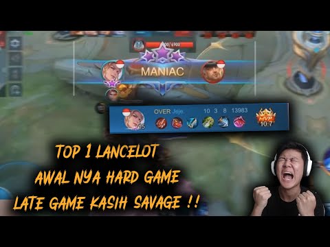 EARLY GAME NYA SUSAH TAPI DI LATE GAME SAVAGE !! LANCELOT GG GAMING - Mobile Legends
