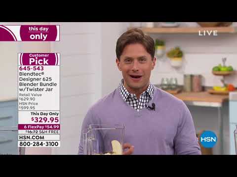 Blendtec Designer 625 Blender Bundle w/Twister Jar   Fus...