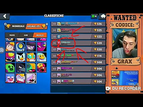 SBUCO NELLA LIVE DI GRAX IN TOP ITALIA WOW !!!!! - brawl stars