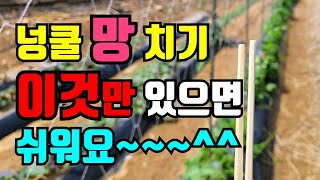 오이망 유인줄 간단하게 설치하는 방법.