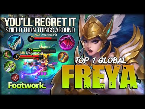 Shield Turned Things Around! Footwork. Top 1 Global Freya - Mobile Legends: Bang Bang