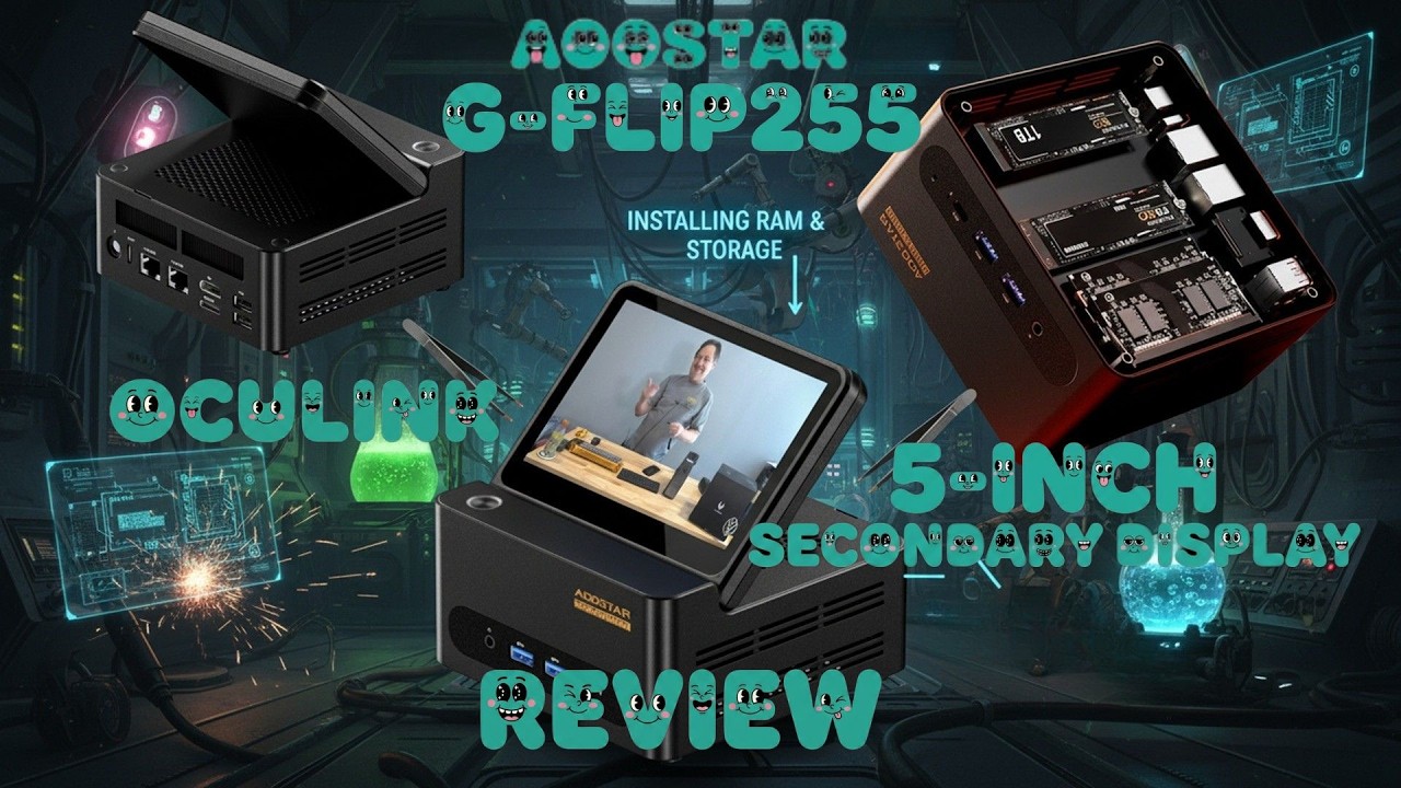 Touchscreen on a Mini PC?! The AOOSTAR G-Flip255 Review and Barebones PC Build #Aoostar