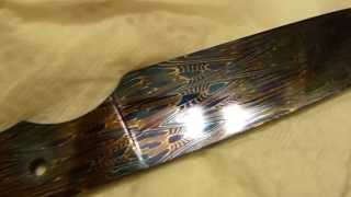 Damascus Hunter color-treated blade.
