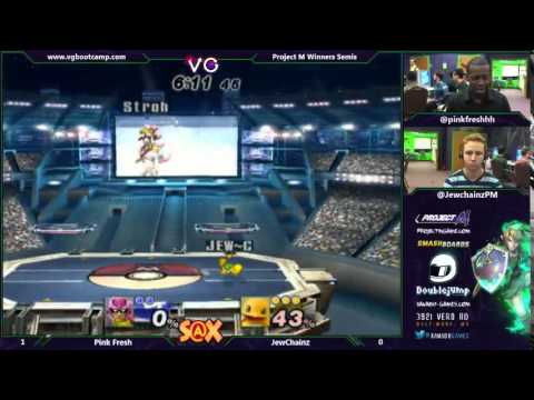 S@X 10/14/14 - Pink Fresh (Lucas, Captain Falcon) vs JewChainz (Squirtle) - Project M WSs - Smash PM