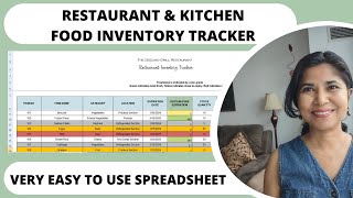 Restaurant Home Kitchen Food Inventory Tracker - Tracks freshness, expiry, stock & reorder levels
