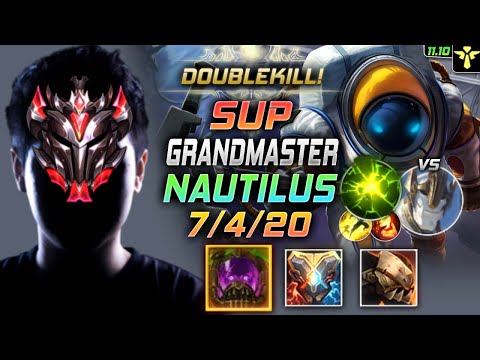 GrandMaster Nautilus Support vs Galio - 천상계 장인 서폿 노틸러스 템트리 룬 터화공 여진 ノーチラス Наутилус - LOL KR 11.10