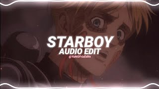 starboy - the weeknd ft daft punk edit audio