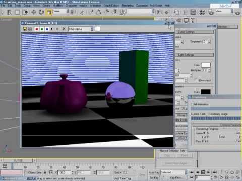 Video corso 3D Studio Max 8 _17 3DS Max Rendering di un esterno con Scanline Renderer