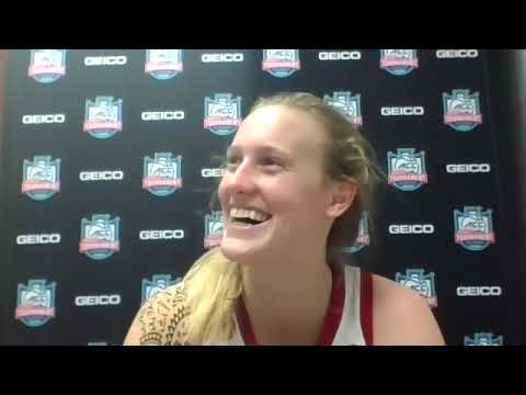 NC State center Elissa Cunane ACC Semifinals postgame