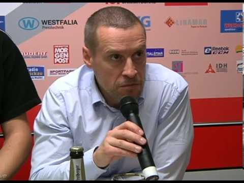 Pressekonferenz nach dem Heimspiel Eispiraten Crimmitschau vs. Ravensburg Towerstars 20.10.2013