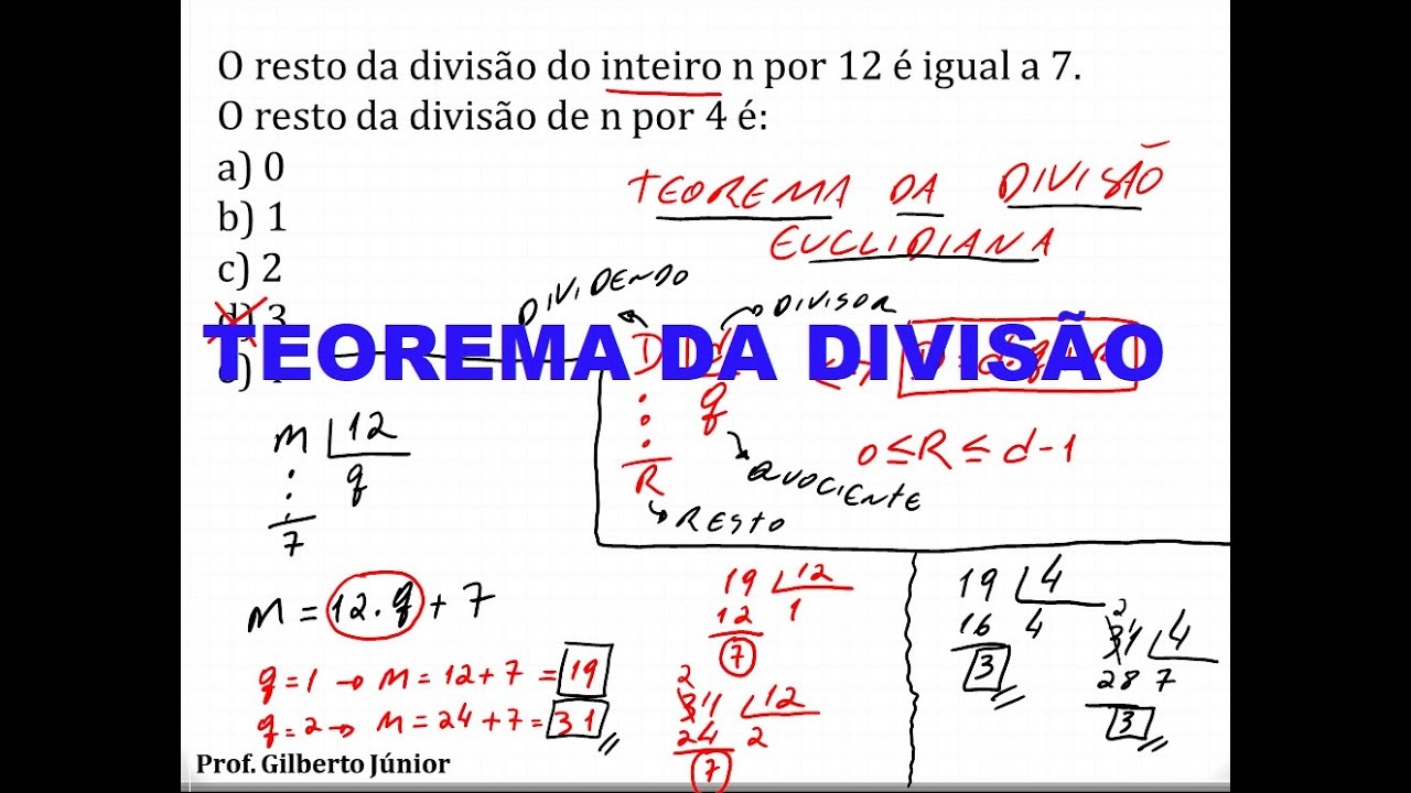 TEOREMA DA DIVISÃO EUCLIDIANA