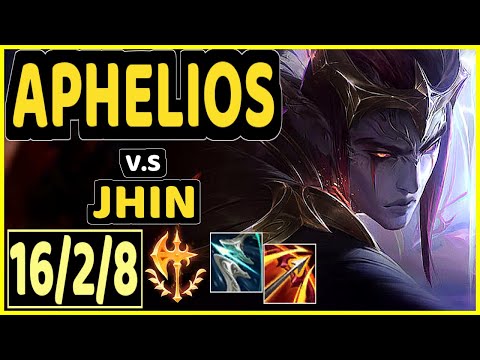 GHOST (APHELIOS) vs JHIN - 16/2/8 KDA BOTTOM ADC GAMEPLAY - KR Ranked GRANDMASTER