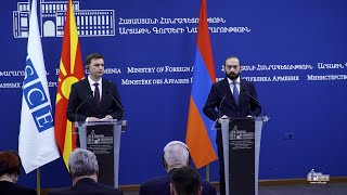 Press statement of Foreign Minister of Armenia Ararat Mirzoyan and answers to the questions of journalists during a joint press conference with the OSCE Chairperson-in-Office, Foreign Minister of North Macedonia, Bujar Osmani