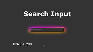 Download the video "Modern Gradient Input Field ✨ Smooth Animations & Dark Theme UI" 🚀🎨.| Amin Coding"