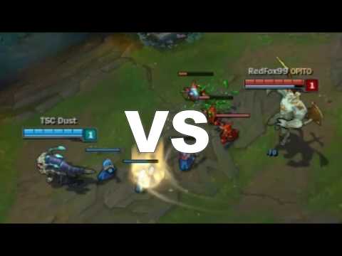 League Of Legends Galio vs Kog'maw TSC Dust vs Gold I 1v1 Mid FB1