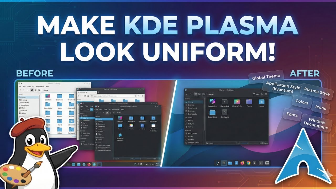 MAKE KDE PLASMA LOOK UNIFORM (LOW VOLUME)