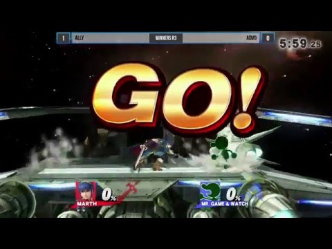 SFW #25: Ally (Marth) vs Advo (G&W)