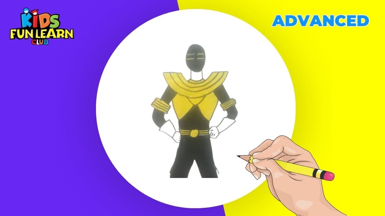 How to Draw easy Gold Ranger