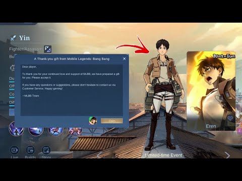 YIN ATTACK ON TITAN SKIN EREN!🔥(Early Access)-Mobile Legends Bang Bang