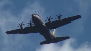 preview picture of video 'C-130J Hercules at Weston on the Green 12th May 2013'