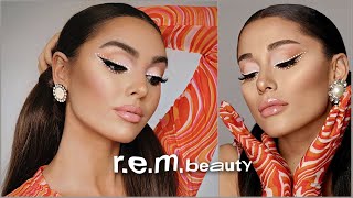 ariana grande 60s makeup tutorial + honest rem beauty review!👩🏼‍🚀🪐 jackie wyers