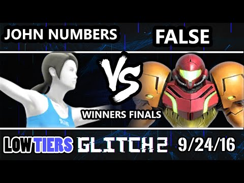 Glitch 2 Low Tiers - John Numbers (WFT) Vs. False (Samus) SSB4 Winners Finals