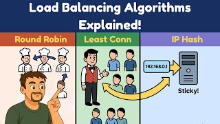 Load Balancing Algorithms Explained | Round Robin, Least Connection, IP Hash with Real Life Examples