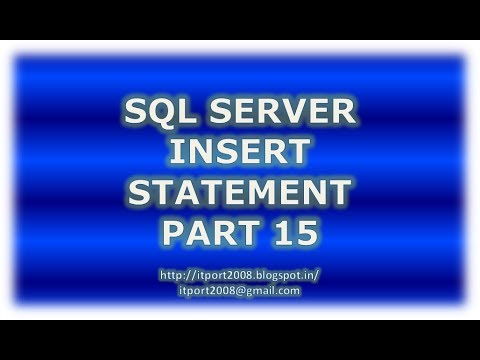 Insert Into Statement In Sql Server Part 15