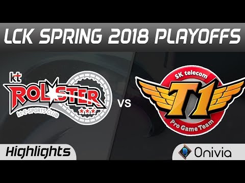 KT vs SKT Highlights Game 1 LCK Spring 2018 Playoffs KT Rolster vs SK Telecom T1 by Onivia