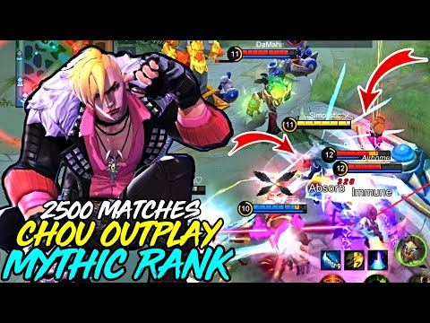 THIS IS HOW A 2500 MATCHES CHOU OUTPLAY ENEMIES IN MYTHIC RANK | MOBILE LEGENDS