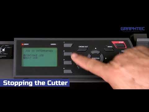 How to pause & stop cutting on the Graphtec FC8600
