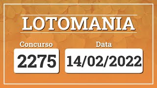 Capa de LOTOMANIA 2275