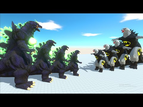 Growing Super Godzilla VS Growing Batman Godzilla 2014 - ARBS