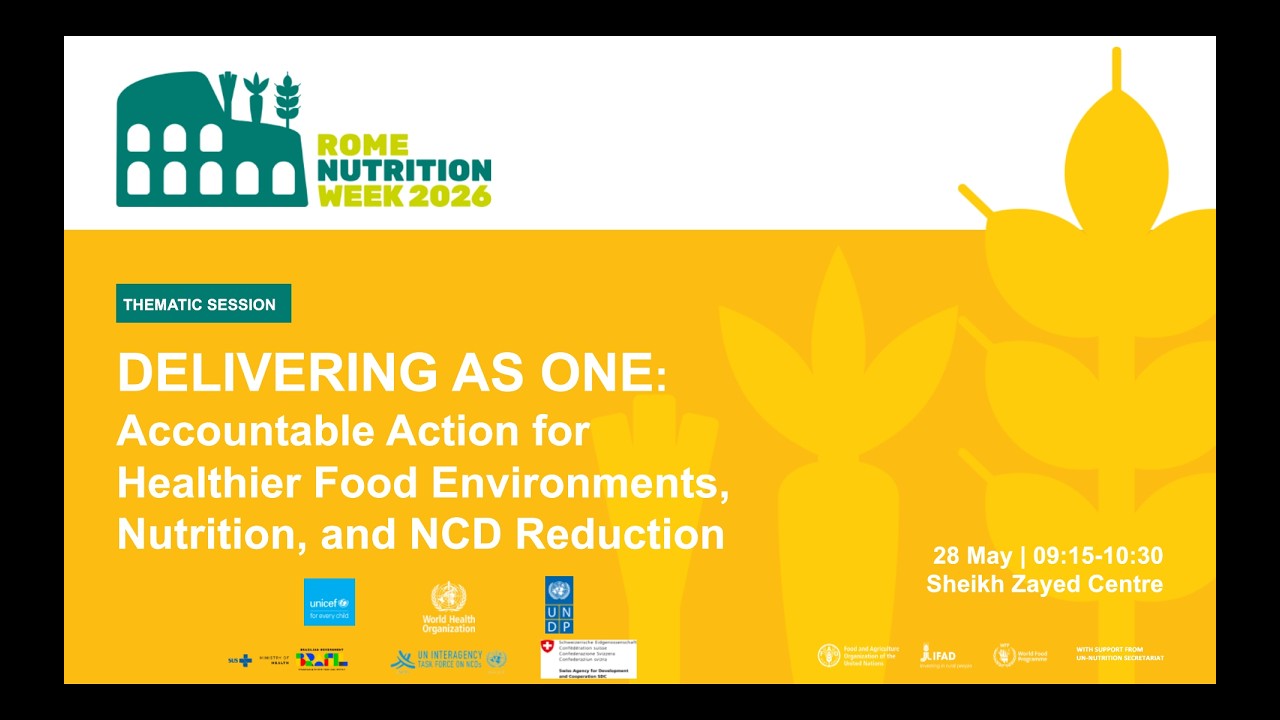 Day 4 - 28 May 2026 - Thematic Session 10 - Healthier Food Environments, Nutrition and NCD Reduction