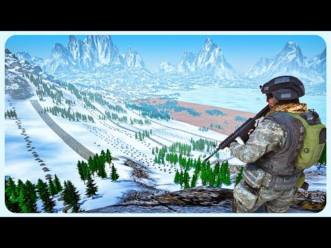 Modern soldiers defend the slope against 2,000,000 ORCS - Ultimate Epic Battle Simulator 2 UEBS 2