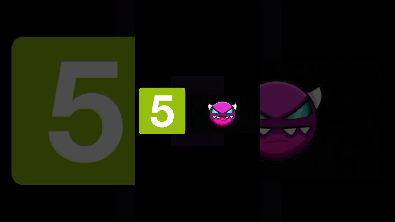 TOP 5 Medium Demons que TODO jugador de Geometry Dash podría pasarse 😎 #geometrydash #viralshorts