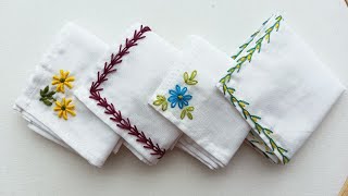Download lagu VERY EASY HANDKERCHIEF HAND EMBROIDERY DESIGNS FOR BEGINNERS#outline and flower hand embroidery🥰🥰 mp3
